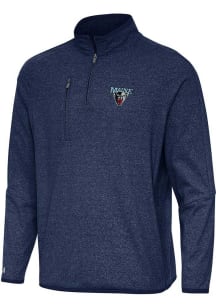 Antigua Maine Black Bears Mens Navy Blue Certain Long Sleeve Qtr Zip Pullover