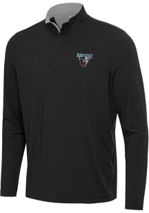 Antigua Maine Black Bears Mens Black Content Long Sleeve Qtr Zip Pullover