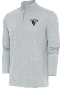 Antigua Maine Black Bears Mens Grey Hunk Long Sleeve Qtr Zip Pullover