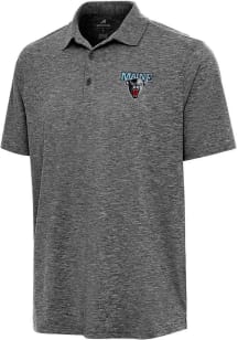 Antigua Maine Black Bears Mens Black Par 3 Short Sleeve Polo