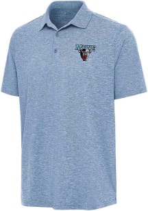 Antigua Maine Black Bears Mens Blue Par 3 Short Sleeve Polo