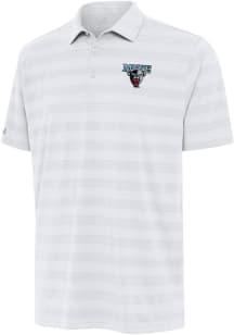 Antigua Maine Black Bears Mens White Tunnel Short Sleeve Polo
