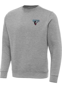 Antigua Maine Black Bears Mens Grey Victory Long Sleeve Crew Sweatshirt