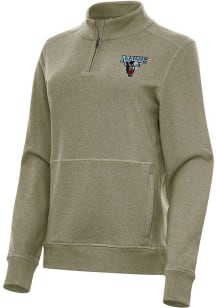 Antigua Maine Black Bears Womens Olive Crush Qtr Zip