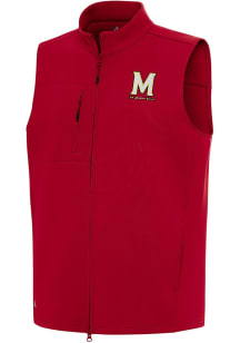 Antigua Maryland Terrapins Mens Red Demand Sleeveless Jacket
