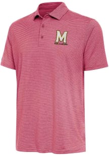 Antigua Maryland Terrapins Mens Red Scheme Short Sleeve Polo