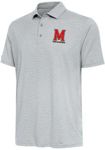 Antigua Maryland Terrapins Mens Grey Scheme Short Sleeve Polo
