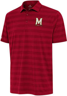 Antigua Maryland Terrapins Mens Red Tunnel Short Sleeve Polo