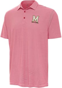Antigua Maryland Terrapins Mens Red Twine Short Sleeve Polo