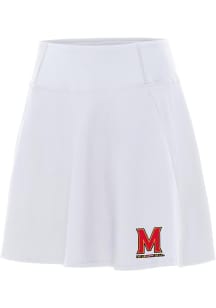 Antigua Maryland Terrapins Womens White Chip Skort Skirt