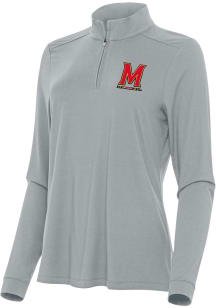 Antigua Maryland Terrapins Womens Grey Intent Qtr Zip