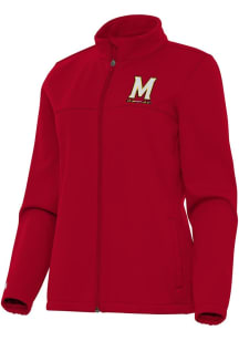 Antigua Maryland Terrapins Womens Red Links Light Weight Jacket