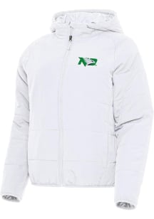 Antigua North Dakota Fighting Hawks Womens White Universe Filled Jacket