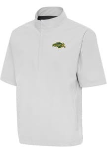 Antigua North Dakota State Bison Mens Grey Brisk Short Sleeve Jacket