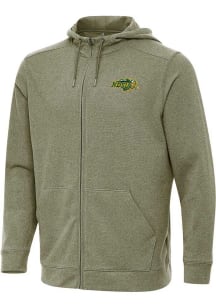 Antigua North Dakota State Bison Mens Olive Effortless Light Weight Jacket