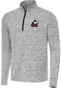Antigua Northern Illinois Huskies Mens Black Cause Long Sleeve Qtr Zip Pullover