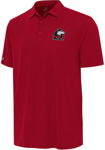 Antigua Northern Illinois Huskies Mens Red Era Short Sleeve Polo