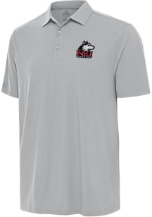 Antigua Northern Illinois Huskies Mens Grey Era Short Sleeve Polo