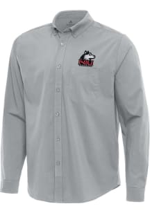 Antigua Northern Illinois Huskies Mens Grey Flight Long Sleeve Dress Shirt