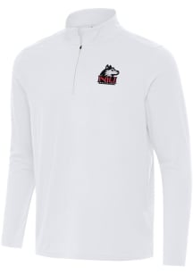 Antigua Northern Illinois Huskies Mens White Intent Long Sleeve Qtr Zip Pullover