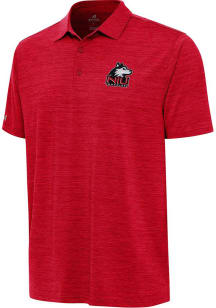 Antigua Northern Illinois Huskies Mens Red Layout Short Sleeve Polo