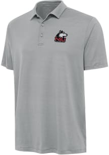 Antigua Northern Illinois Huskies Mens Grey Reprocess Recycled Short Sleeve Polo