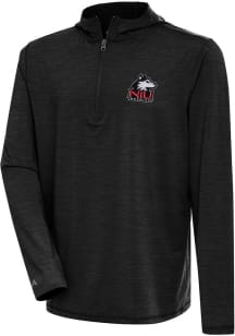 Antigua Northern Illinois Huskies Mens Black Tidy Long Sleeve Qtr Zip Pullover