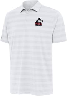 Antigua Northern Illinois Huskies Mens White Tunnel Short Sleeve Polo