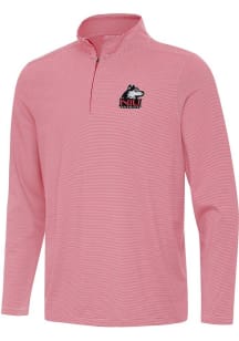 Antigua Northern Illinois Huskies Mens Red Twine Long Sleeve Qtr Zip Pullover