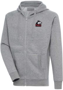 Antigua Northern Illinois Huskies Mens Grey Victory Long Sleeve Full Zip Jacket