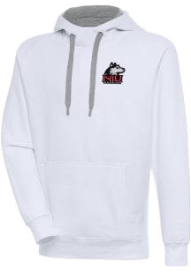Antigua Northern Illinois Huskies Mens White Victory Long Sleeve Hoodie