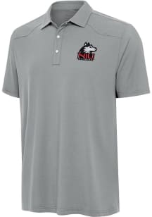 Antigua Northern Illinois Huskies Mens Grey Western Short Sleeve Polo