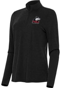 Antigua Northern Illinois Huskies Womens Black Bright Qtr Zip