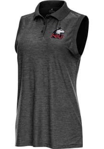 Antigua Northern Illinois Huskies Womens Black Recap Polo Shirt