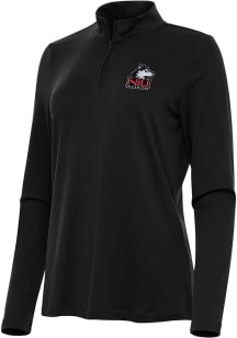 Antigua Northern Illinois Huskies Womens Black Reprocess Recycled Qtr Zip