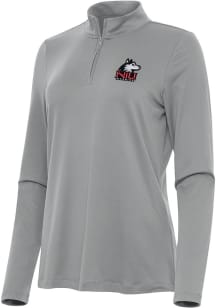 Antigua Northern Illinois Huskies Womens Grey Reprocess Recycled Qtr Zip