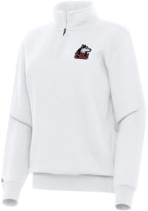 Antigua Northern Illinois Huskies Womens White Victory Qtr Zip