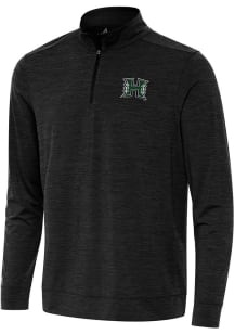 Antigua Hawaii Warriors Mens Black Bright Long Sleeve Qtr Zip Pullover
