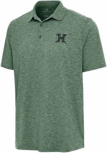 Antigua Hawaii Warriors Mens Green Par 3 Short Sleeve Polo