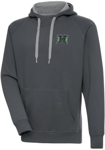 Antigua Hawaii Warriors Mens Charcoal Victory Long Sleeve Hoodie