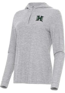 Antigua Hawaii Warriors Womens Grey Daybreak Qtr Zip