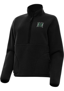 Antigua Hawaii Warriors Womens Black Figure Qtr Zip