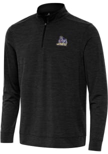 Antigua James Madison Dukes Mens Black Bright Long Sleeve Qtr Zip Pullover