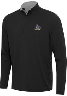 Antigua James Madison Dukes Mens Black Content Long Sleeve Qtr Zip Pullover
