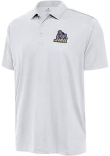 Antigua James Madison Dukes Mens White Ellipse Short Sleeve Polo
