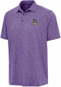 Antigua James Madison Dukes Mens Purple Par 3 Short Sleeve Polo