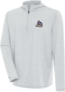 Antigua James Madison Dukes Mens Grey Tidy Long Sleeve Qtr Zip Pullover