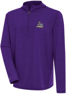 Antigua James Madison Dukes Mens Purple Tidy Long Sleeve Qtr Zip Pullover