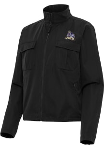 Antigua James Madison Dukes Womens Black Even Par Light Weight Jacket