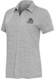 Antigua James Madison Dukes Womens Grey Layout Short Sleeve Polo Shirt